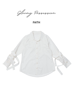 Gloomy Possession【FAITH】白色绑带刺绣衬衫