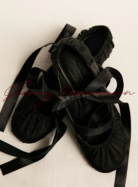 Gloomy Possession【FAITH】MARZELLINE 黑色绑带芭蕾鞋