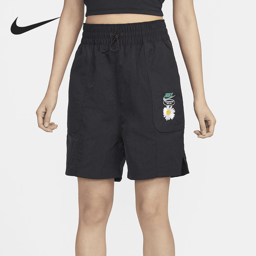 Nike/耐克正品portswear 女士梭织宽松高腰短裤HJ9424-010