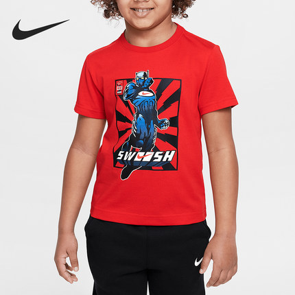 Nike/耐克正品Swooshman小童时尚套头圆领图案短袖II3037-657