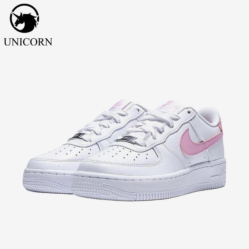 Nike/耐克正品AirForce1新款儿童白粉色经典校园板鞋CT3839-124