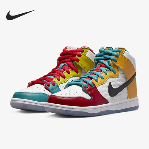 Nike/耐克正品男女同款鸳鸯防滑耐磨轻便高帮板鞋DH7778-100