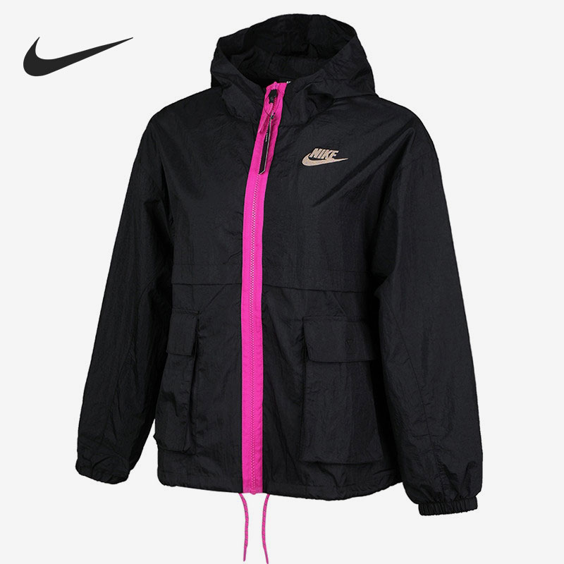 Nike/耐克正品女子梭织防风工装连帽运动夹克外套 DD2089-010