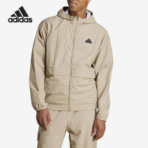 Adidas/阿迪达斯官方正品新款男士梭织防风运动休闲外套IS9284