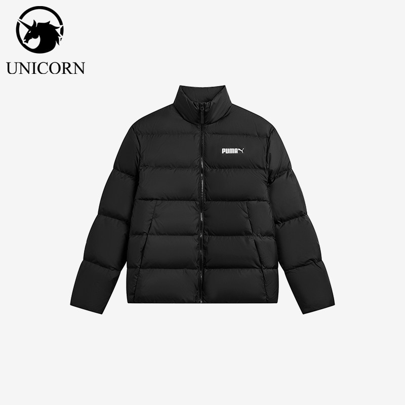 Puma/彪马正品牌logo立领拉链保暖休闲舒适经典羽绒服694695-01