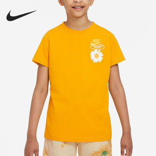 FB1993 Nike 大童针织透气休闲印花运动短袖 新款 743 耐克正品