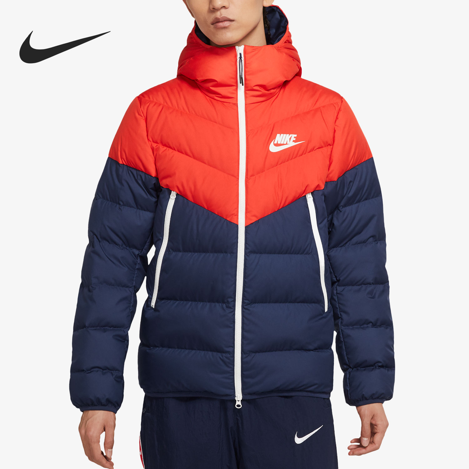 Nike/耐克正品男子保暖连帽休闲运动羽绒服外套 CU0226-673