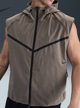 Nike/耐克正品Dri-FIT男士运动透气无袖连帽马甲HV0983-289