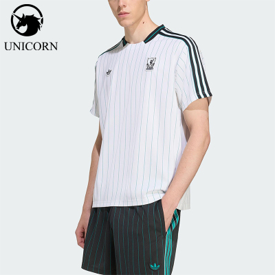 Adidas/阿迪达斯正品三叶草男女运动圆领套头透气足球短袖JW5466