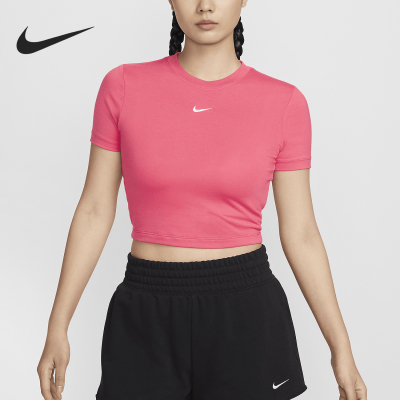 Nike/耐克正品当季新款女士时尚修身透气运动短袖FB2874-629