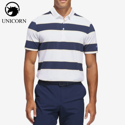 Adidas/阿迪达斯官方正品Ultimate365新款男白蓝色POLO衫JZ0475