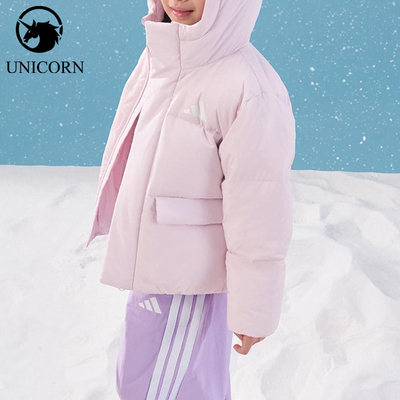 Adidas/阿迪达斯正品冬季儿童户外宽松保暖梭织时尚羽绒服KG5509