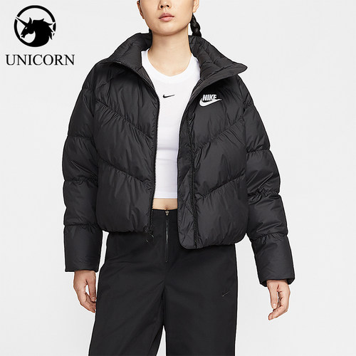 Nike/耐克正品冬季女士短款立领保暖运动休闲羽绒服IB2964-010