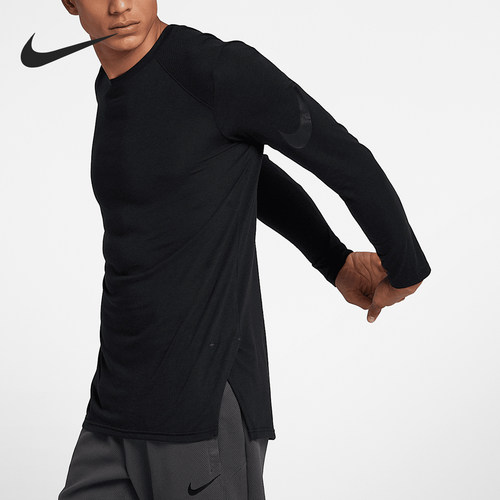 Nike/耐克正品新款男士篮球运动休闲圆领长袖T恤891602-010