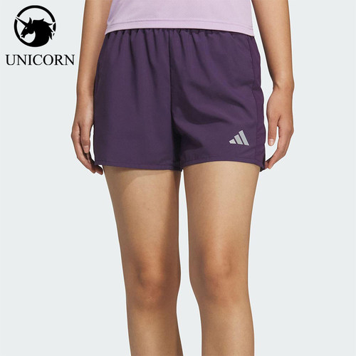 Adidas/阿迪达斯正品夏季女士透气跑步轻薄侧开叉运动短裤KS3533