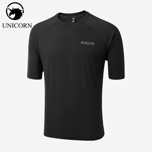 Adidas/阿迪达斯正品圆领T恤男吸汗速干简约经典休闲短袖KQ5302