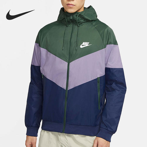 Nike/耐克正品男子梭织撞色防风连帽运动夹克外套 DC4113-354