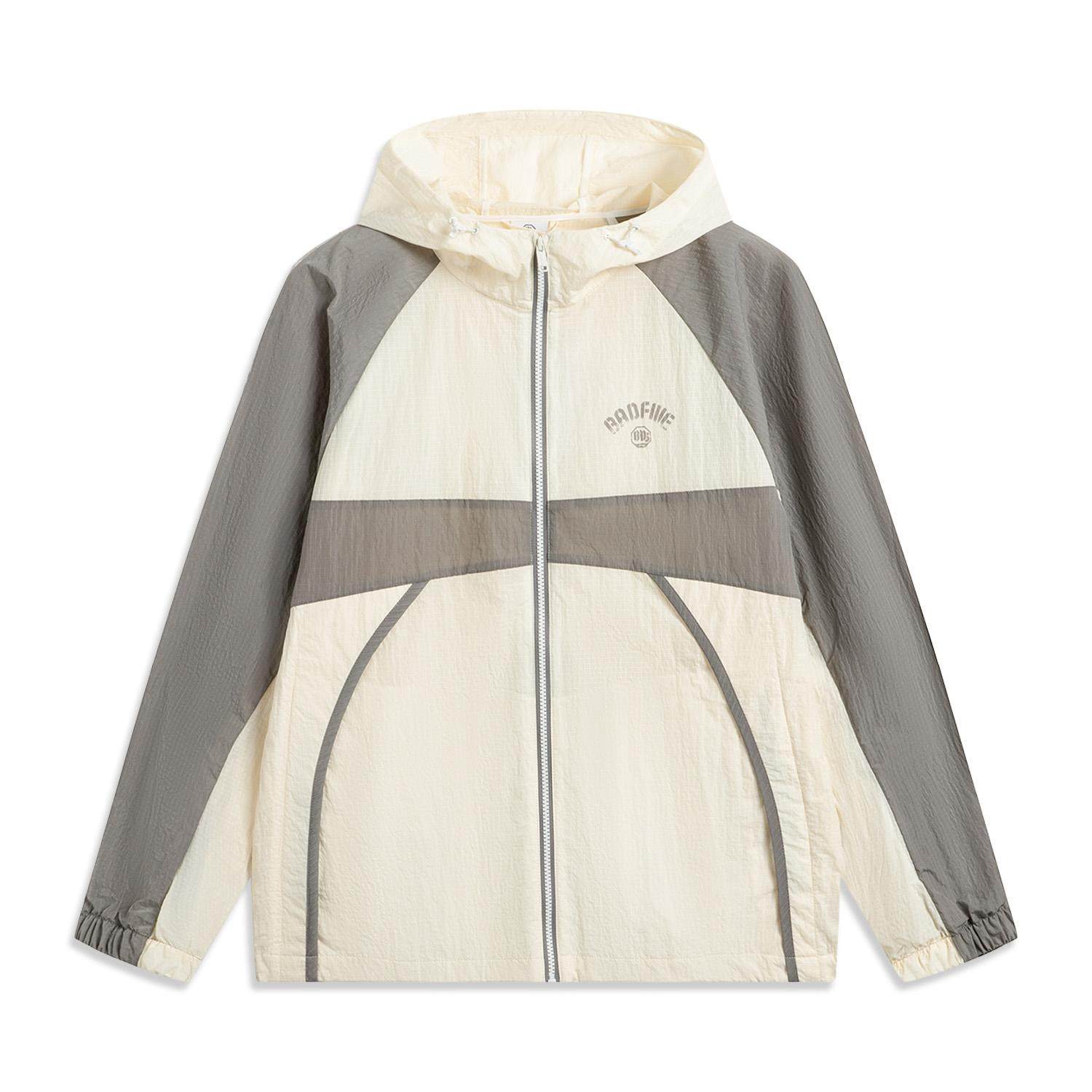 李宁正品反伍BADFIVE男子亲肤透气潮流拼接宽松运动外套AFDV129