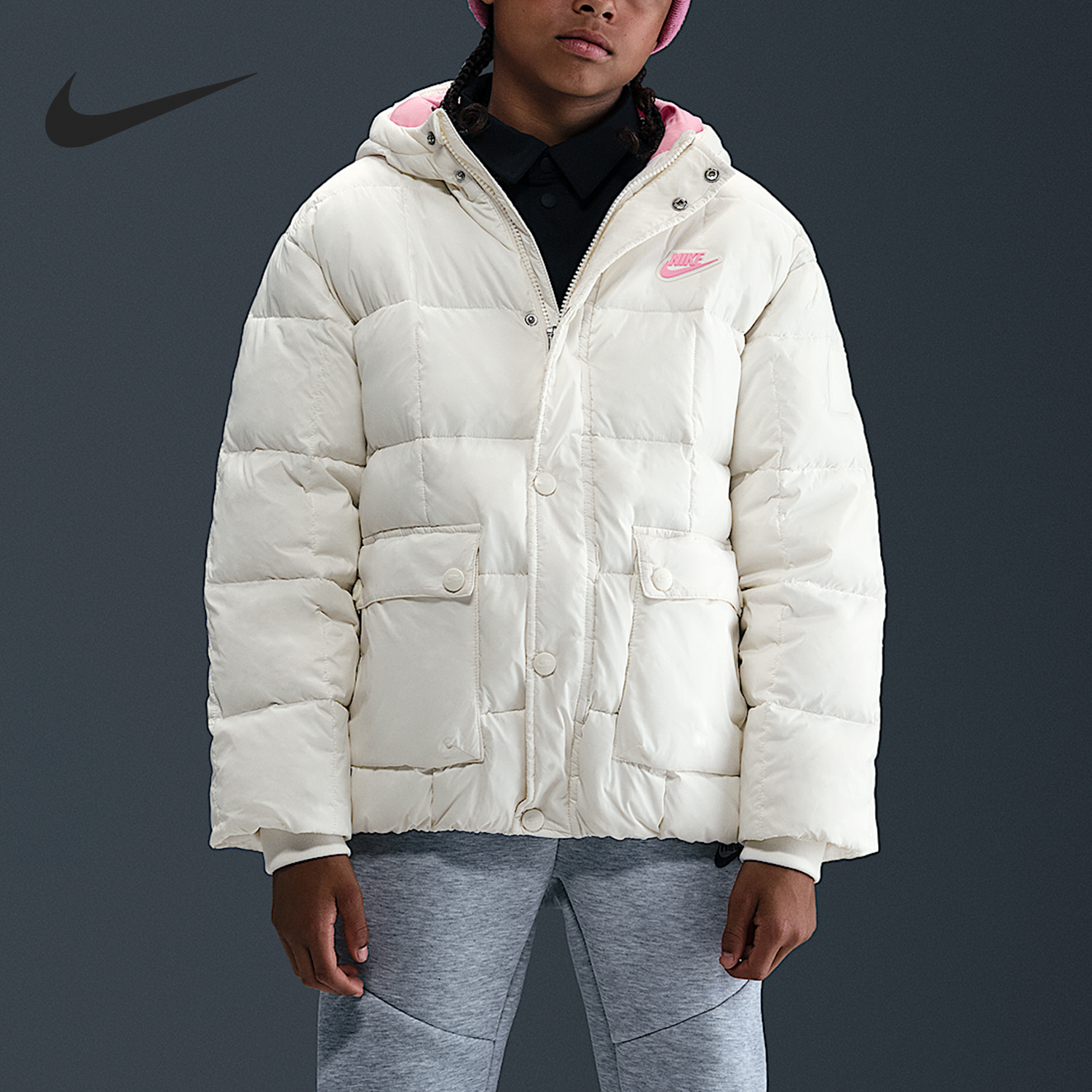 Nike/耐克正品Premium大童休闲运动简约时尚轻巧羽绒服IQ6136-133