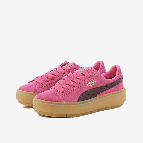Puma彪马正品Suede女士厚底增高耐磨轻便系带低帮板鞋367057-02