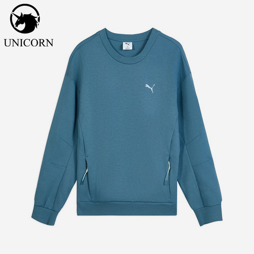 Puma/彪马正品2025冬季款男士套头针织保暖长袖运动卫衣633871-80