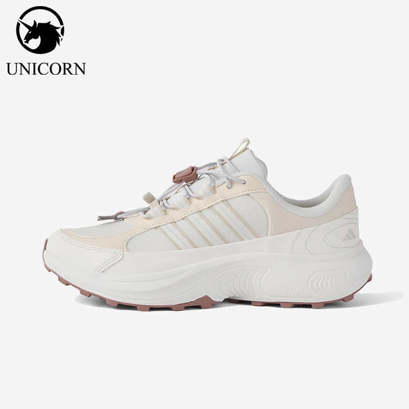 Adidas/阿迪达斯正品ROAMWANDER新款女白粉色鞋经典跑步鞋JS4356