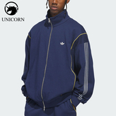 休闲立领针织宽松运动外套JZ0548 三叶草男士 Adidas 阿迪达斯正品