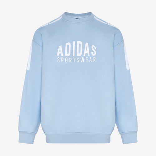 Adidas阿迪达斯正品男女印花条纹圆领运动卫衣/套头衫LG3274