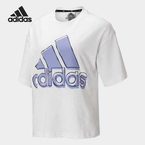 Adidas/阿迪达斯正品夏新款运动休闲女子透气短袖T恤 HB5100