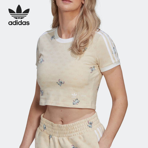 Adidas/阿迪达斯正品三叶草史迪奇系列女士运动短袖T恤HT3942