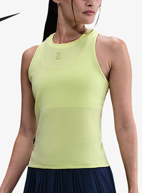 Nike/耐克正品NikeCourt女士透气网球修身无袖背心T恤FZ6658-736