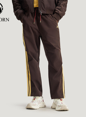 Adidas/阿迪达斯正品2025冬季款男士日常梭织直筒运动长裤KE4063