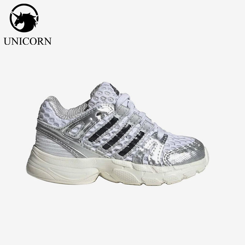 Adidas/阿迪达斯正品银色低帮网面休闲鞋经典婴幼童运动鞋KK4252