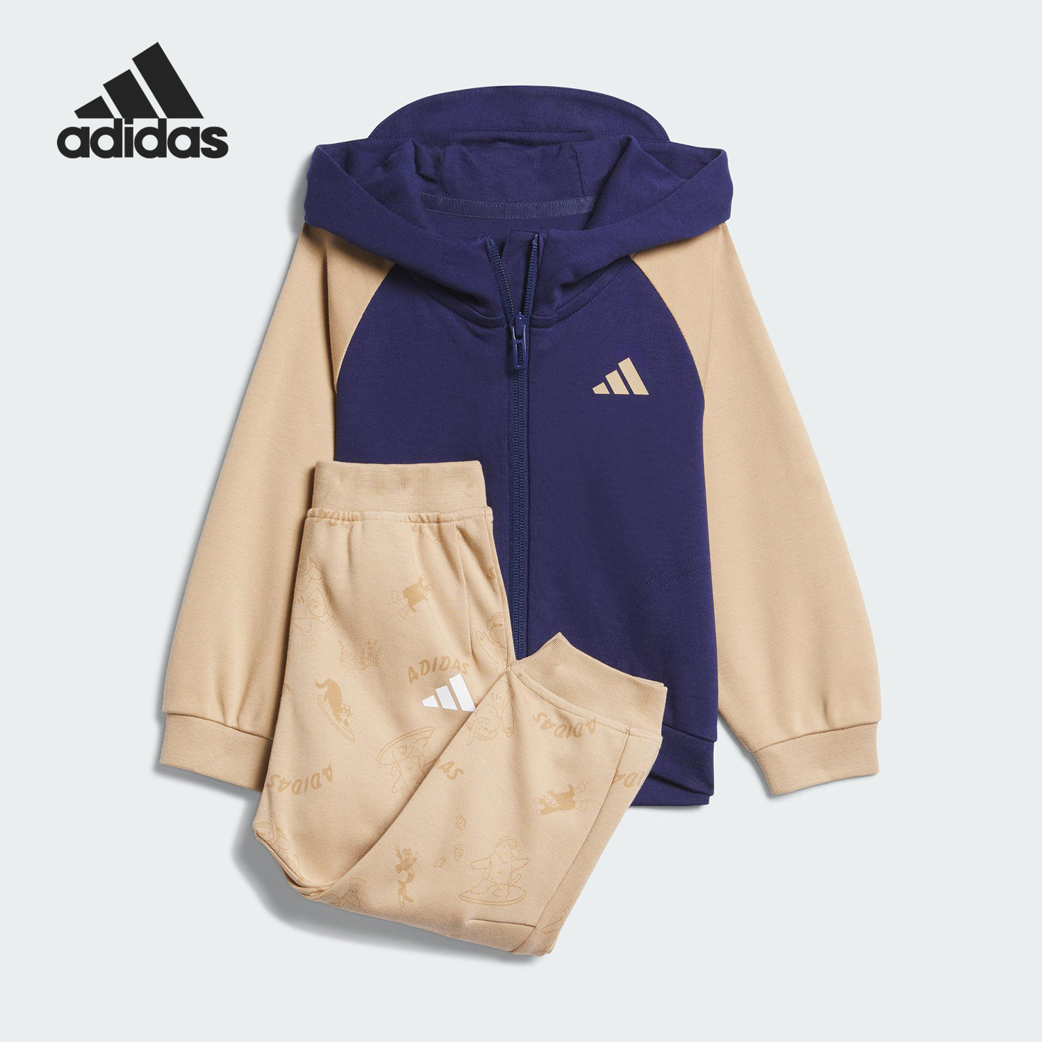 Adidas/阿迪达斯正品2025夏季婴童运动休闲日常套装KC2796