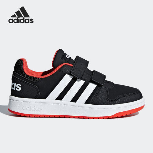 Adidas/阿迪达斯正品HOOPS 2.0 CMF C儿童魔术贴休闲鞋B75960