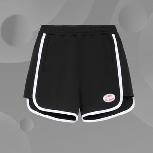 李宁正品 针织休闲短裤 童装 女大童运动生活时尚 YKSS138 短裤 Lining