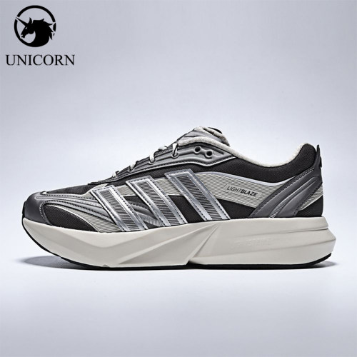 Adidas/阿迪达斯官方正品LIGHTBLAZE新款银灰黑色休闲鞋HQ7463