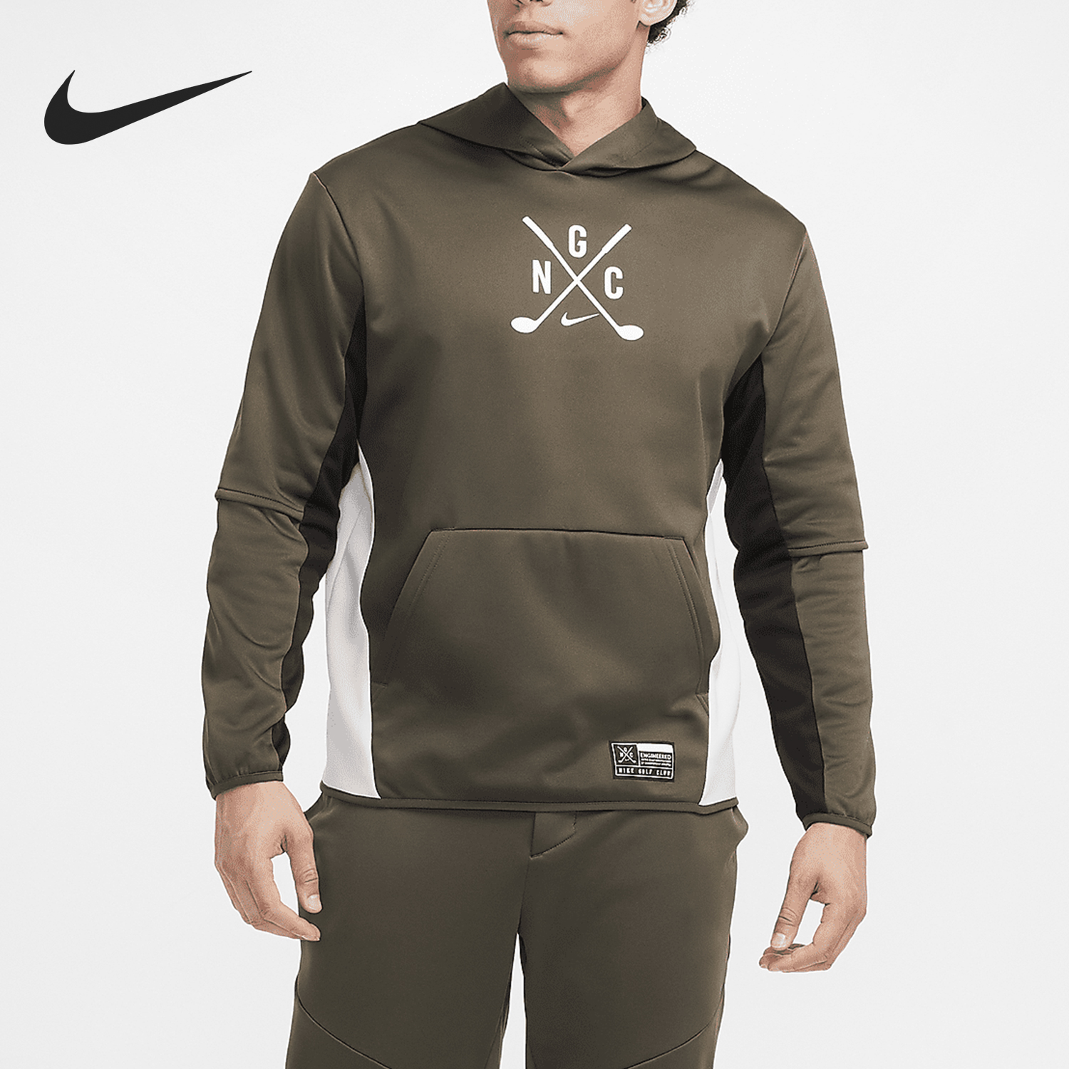 Nike/耐克正品2025秋季款男士连帽运动套头拼接卫衣FQ1145-325