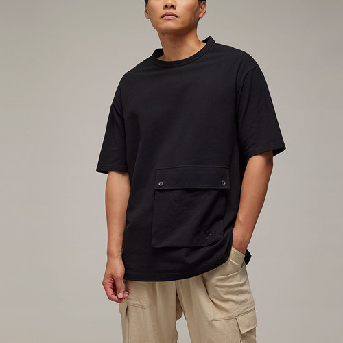 Adidas阿迪达斯正品男款Y-3运动休闲圆领大口袋工装短袖T恤IN8701