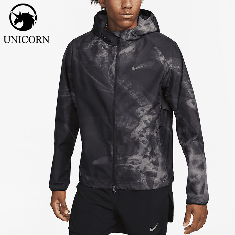 Nike/耐克正品男士Logo徽标印花连帽经典休闲夹克外套FB8550-010