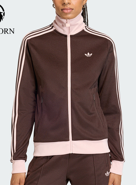 Adidas/阿迪达斯正品三叶草女士休闲拼接经典运动日常外套KD3742