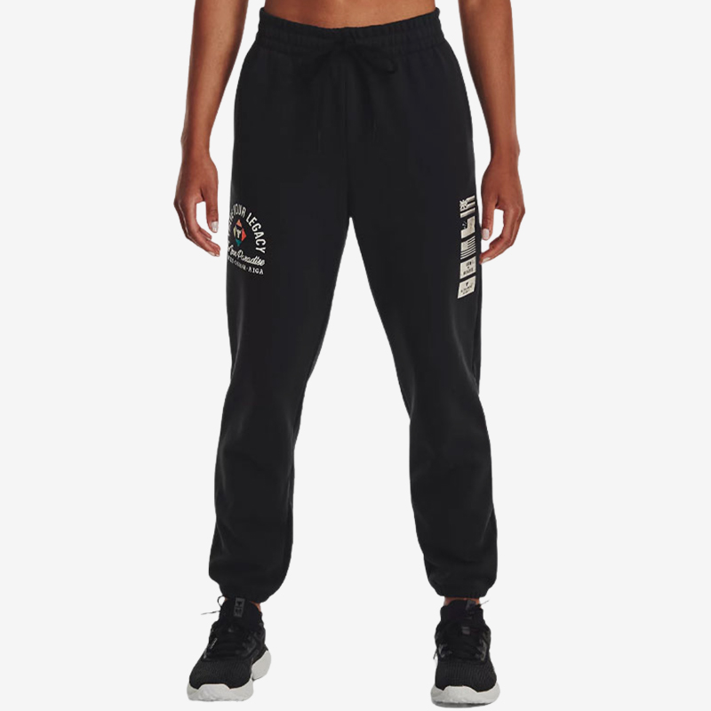 UA/安德玛正品Project Rock女子针织运动休闲系带长裤1379004-001