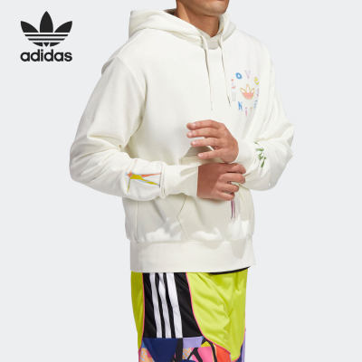 Adidas/阿迪达斯正品三叶草男女刺绣LOGO运动连帽卫衣 H43970