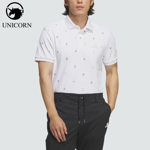 Adidas/阿迪达斯官方正品男高尔夫吸湿排汗柔软快干短袖JY8222
