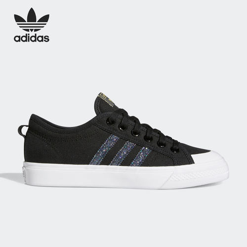 Adidas/阿迪达斯正品三叶草 NIZZA 男女低帮休闲帆布鞋板鞋FX9004