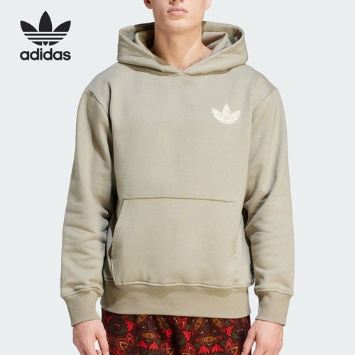 Adidas/阿迪达斯官方正品三叶草HOODIE 运动男子卫衣套头衫IV9697