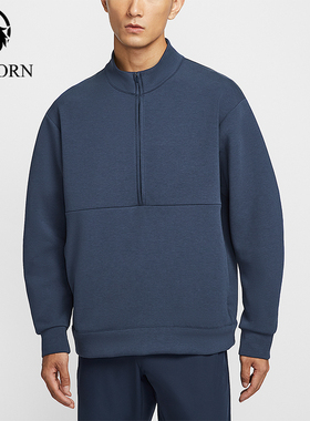 Nike/耐克正品春秋男士运动半拉链简约复古长袖卫衣HQ6954-451