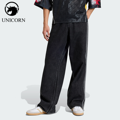 Adidas/阿迪达斯官方正品三叶草男士梭织牛仔宽松运动裤KD1497