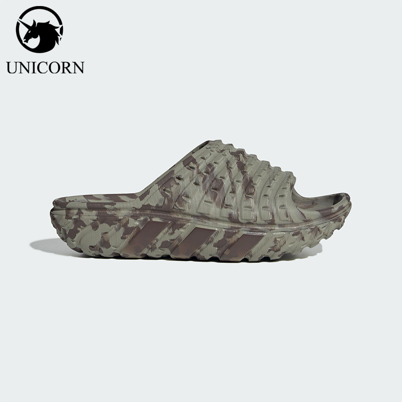 Adidas/阿迪达斯正品三叶草男女同款花纹经典时尚休闲拖鞋KI6009