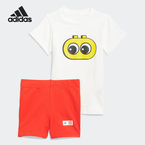 Adidas/阿迪达斯正品新款婴童LEGO乐高联名短袖运动套装GN6701